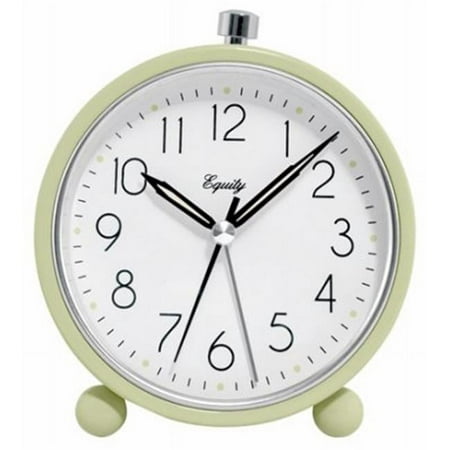 La Crosse Technology 244282 5 in. Pale Green Metal Tabletop Alarm Clock