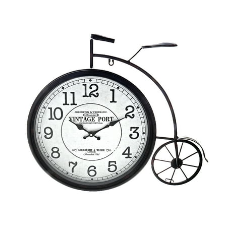 Maison Concepts Metal Black Bicycle Clock (24 L X 2.5 W X 20 H)