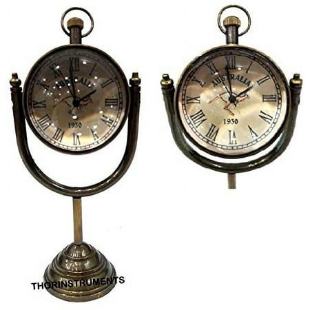 Maritime Antique Brass Desktop Clock Nautical Gifting Item 1930 Australia