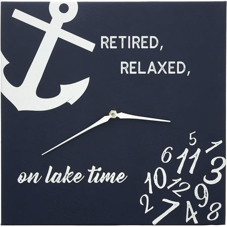 Retired On Lake Time - 12.25 Wall Clock