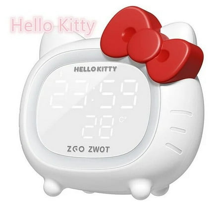 Sanrio Original Bluetooth Speaker Hello Kitty Bedroom Decoration Children Smart Alarm Clock Girl Led Night Light Fast Delivery