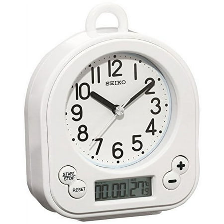 Seiko Clock Wall Clock Table Clock Combined Life Waterproof Timer Temperature Display Analog Kitchen & Bath White BZ358W SEIKO// Movement quartz