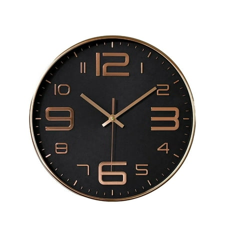 Silent Wall Clock Creative Fashion Living Room Three Digital Scale Wall Clock 12 Inches 2024 New Tool