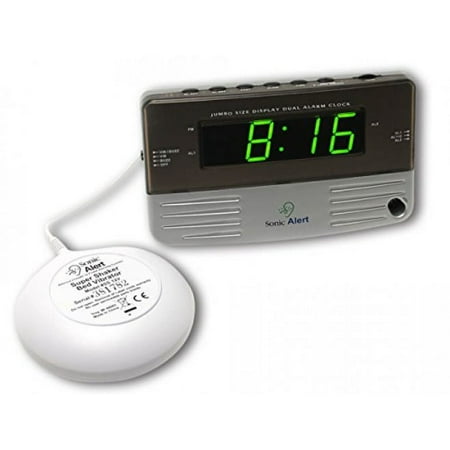 Sonic Alert Loud Dual Alarm Clock SB200ss with Vibrating Shaker