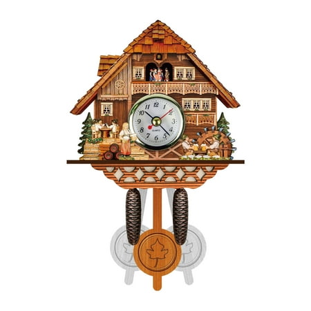 table clocks for living room outdoor wall decor clock radio for bedroom Cuckoo Wall Clock Chime Alarm Retro Wooden Living Room