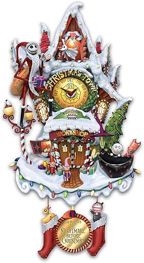 The Bradford Exchange Tim Burton's The Nightmare Before Christmas Town Cuckoo Clock: Lights and Music