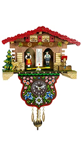 Trenkle Black Forest Clock Swiss House Weather House TU 807 PQ