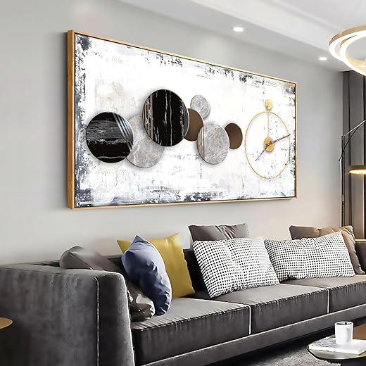 Wall Art Clocks Prints Modern Simple Artwork Canvas Painting for Living Room Bedroom Dining Room Home Office Decor Large Framed Ready to Hang 20x40