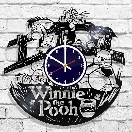 Wall Clock Winnie The Pooh, Winnie The Pooh Design Decal, Winnie The Pooh Poster