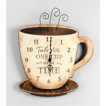 Wood Coffee Wall Clock