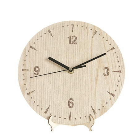 WXC12 Vintage Rustic Wooden Wall Clock Antique Shabby Retro Home Kitchen Room Decor