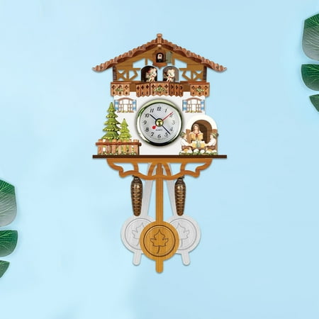 YaoLEO Clearance ClockClock Room Wall Living Chime Retro Clock Cuckoo Clock Clock Alarm Wooden Clock