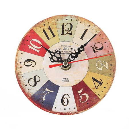 YEHGEQ wall clocks battery operated,Vintage Style Antique Wood Wall Clock for Home Kitchen Office