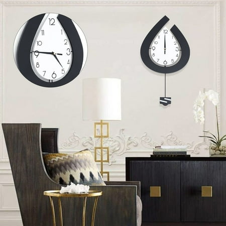 28.7 Large Wall Clock Big Pendulum Modern Wall Clock,Silent Non Ticking Battery Operated,for Bedroom Office Indoor Home Decorativefor Living Room Wall Art Decor