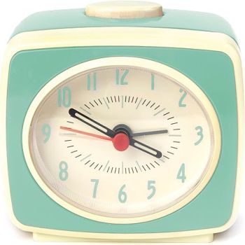 Kikkerland AC14-MN Classic Alarm Clock, Mint