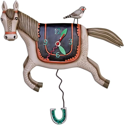 Allen Designs Woah Horse Pendulum Clock