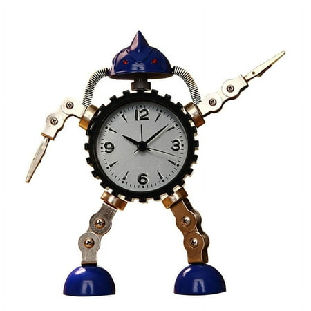 AOOOWER Gear Robot Desktop Alarm Clock for Creative Student Silent for Time Clocks