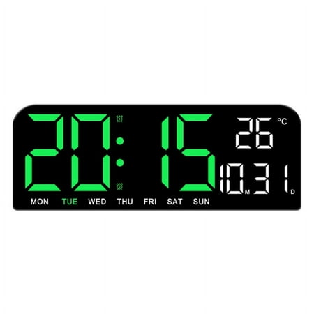 AOOOWER Modern LED Alarm Clock with Temperature and Humidity Display Contemporary Look for Home, Office and More