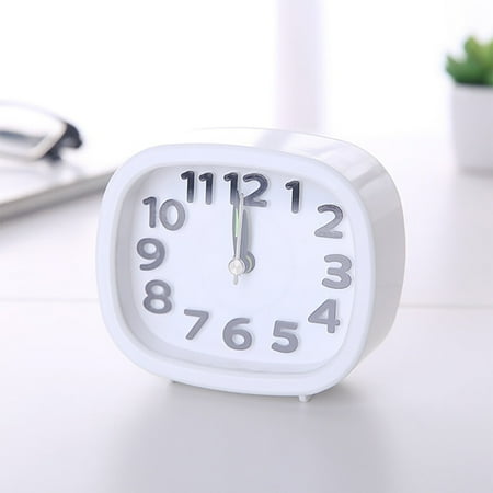 AURIGATE Analog Alarm Clock, Silent Non Ticking Small Clock, Travel Alarm Clock with Snooze & Light, Ascending Beep Sounds, Battery Operated Loud Alarm Clock for Bedroon, Bedside, Desk