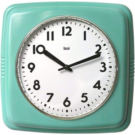 Bai Square Retro Wall Clock, Turquoise - 750.TU