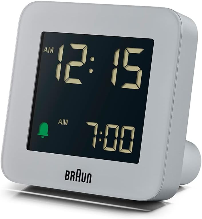 Braun BC09G 100th Anniversary Digital Alarm Table Clock, Gray