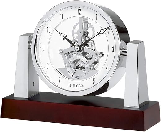 Bulova B7520 Largo Clock, Dark Mahogany Finish