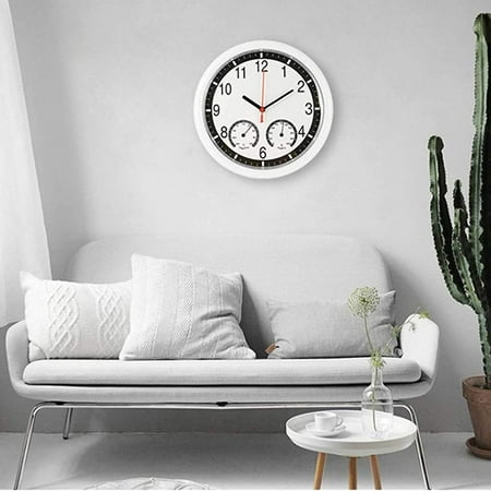 Clocks For Living Room Decor Kitchen Decor Silent Mantel Clock 10 Inch Temperature And Humidity Creative Clock