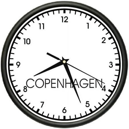 COPENHAGEN TIME Wall Clock world time zone clock office business