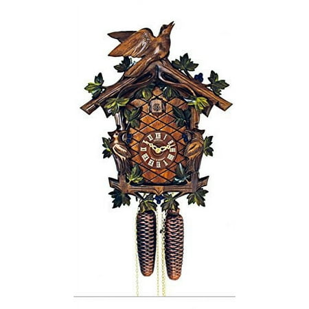 Cuckoo Clock - 1-Day Traditional with Birds & Berries - Schneider