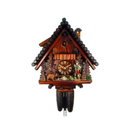 Cuckoo Clock Black Forest House, Hunter, Bear