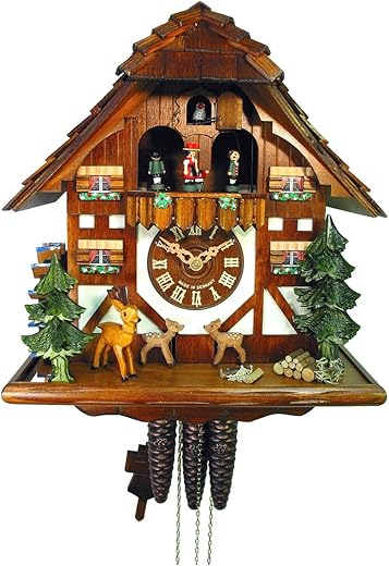 Cuckoo Clock Jumping Deers