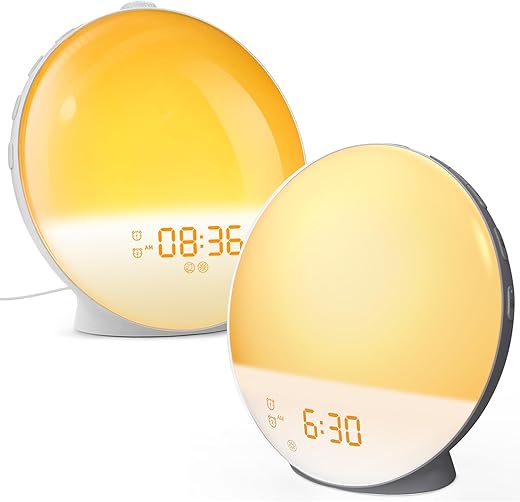 Dekala Sunrise Alarm Clock Bundle Wake-up Light with Sunrise/Sunset Simulation, Suitable for Bedrooms, Ideal for Kids & Adults