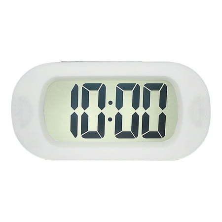 Digital Silent LCD Large Screen Desk Bedside Alarm Clock with Light