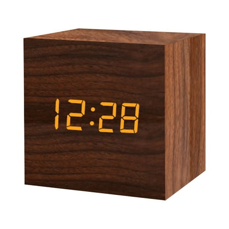 Doll Wood Clock Creative Electronic Clock Square Digital Clock Mini Alarm Clock Bedside Clock