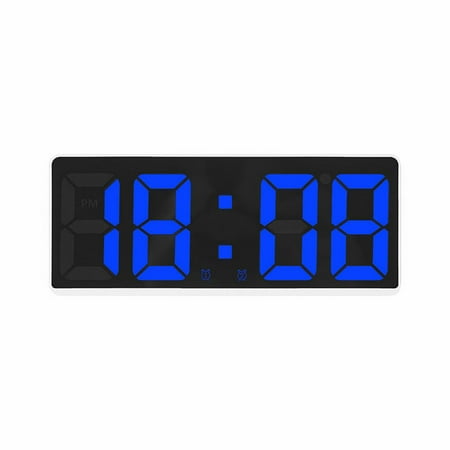 Fdelink a Clock Simple Desk Alarm Clock Bedside LED Digital Alarm Clock Electronic Backlight Alarm Clock for Home Blue