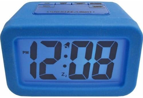 Geneva Advance Time 1.25 Silicone LCD Alarm Clock Color: Blue