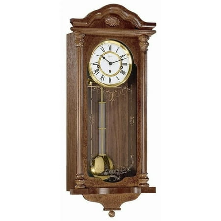 Hermle 27 Brown and White Mechanical Regulator Pendulum Wall Clock