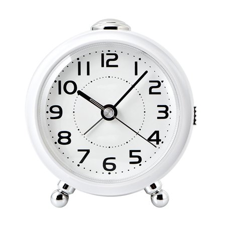 Homspal Alarm clocks, Classic Modern Silent Alarm Clock, Quartz Metal Alarm Clock