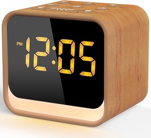 Housbay White Noise Machine with Alarm Clock for Bedrooms, Bluetooth Speaker, Sound Library, Sleep Routine, Brown Noise, Nature Sound Machine for Sleeping (Wood Tone)