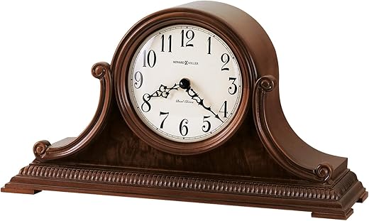 Howard Miller Kooskia Mantel Clock II 547-721 – Windsor Cherry with Quartz & Dual-Chime Movement