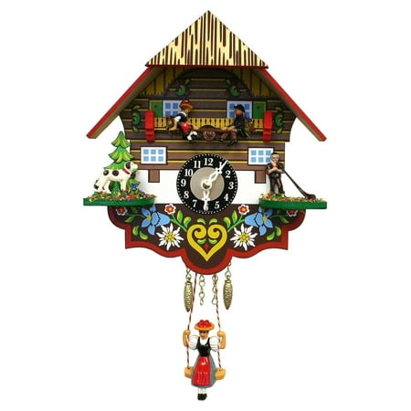 HYYYYH 193KSQ ENGSTLER Battery - Operated Cuckoo Clock - Mini Size, Multi