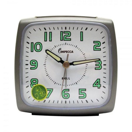 Impecca WAA32NGY Bell Alarm Clock Metallic Grey