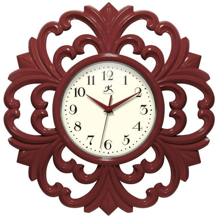 Infinity Instruments Wisteria 15.5 Wall Clock - Red