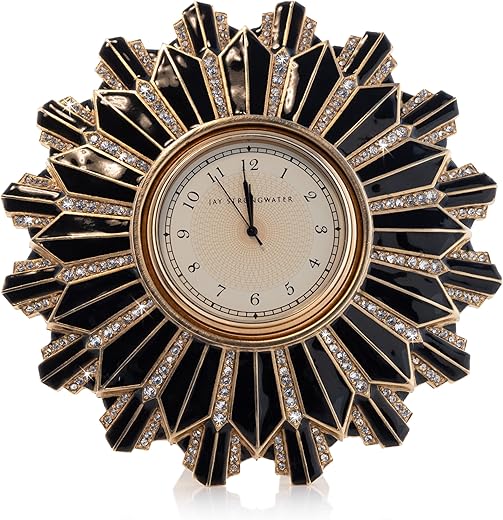 Jay Strongwater Clarence Art Deco Clock - SDH6063-232