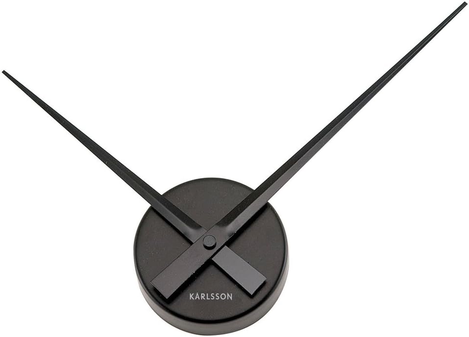 Karlsson Little Big Time Mini Wall Clock Black - Modern Decorative Clock for Kitchens and Home Decor