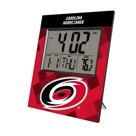 Keyscaper Carolina Hurricanes Color Block Digital Desk Clock