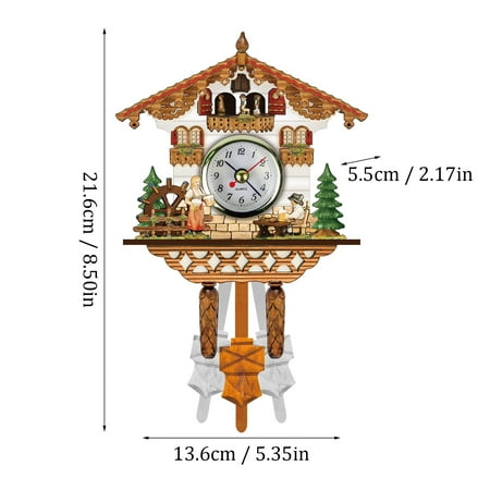 Kitchen Clocks Wall Battery Operated Garage Decor Small Pools Garden Wall Cuckoo Cuckoo Wall Clock Chime Alarm Clock Retro Clock Wooden Living Room Clock