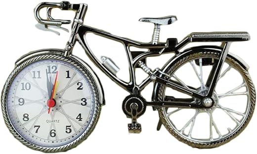 Leadigol Bicycle Creative Retro Model Home Desk Stand Clock Glamorous Bedroom Quartz