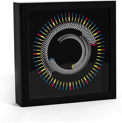 LENT Black Clock Hexagon Rotating Plate Wall Clock Modern Design Desktop Art Decor Graphic Time Clever Clock Watch