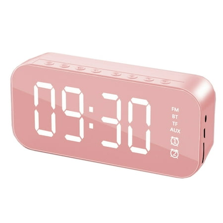 Loud Alarm Clock for Bedrooms ,Heavy Sleepers Adults,,Dimmer,USB Charger, Bedside Digital Clock with Led Display for Kids,Teens,Seniors,pink锛孏41179